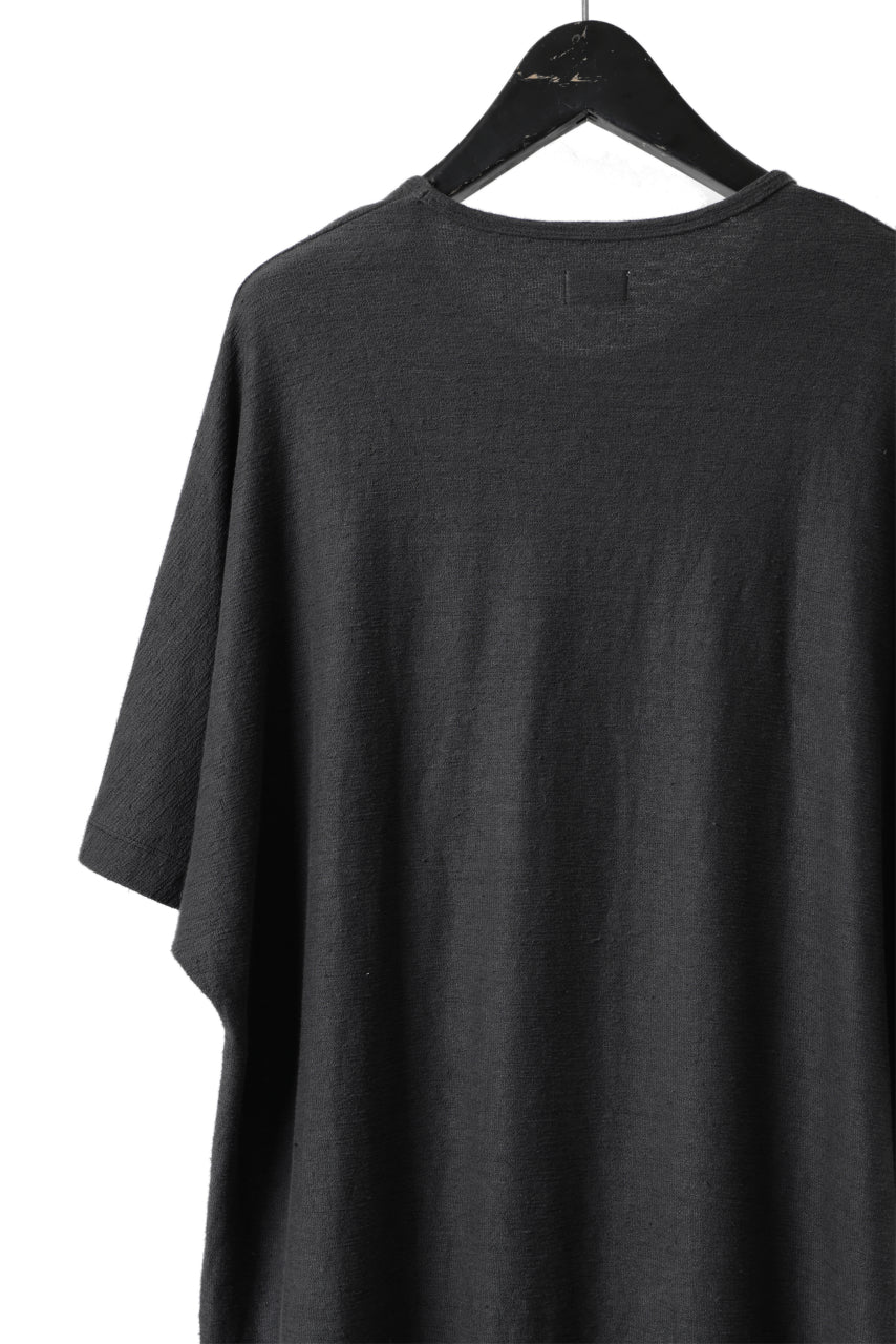 Load image into Gallery viewer, CAPERTICA OVERSIZED ASYMMETRY TEE / LINEN HEAVY JERSEY (ANTIQUE BLACK)