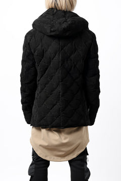 画像をギャラリービューアに読み込む, ISAMU KATAYAMA BACKLASH HOODED DOWN JACKET / KANGAROO REVERSE + POLISH WHITE GOOSE (BLACK)