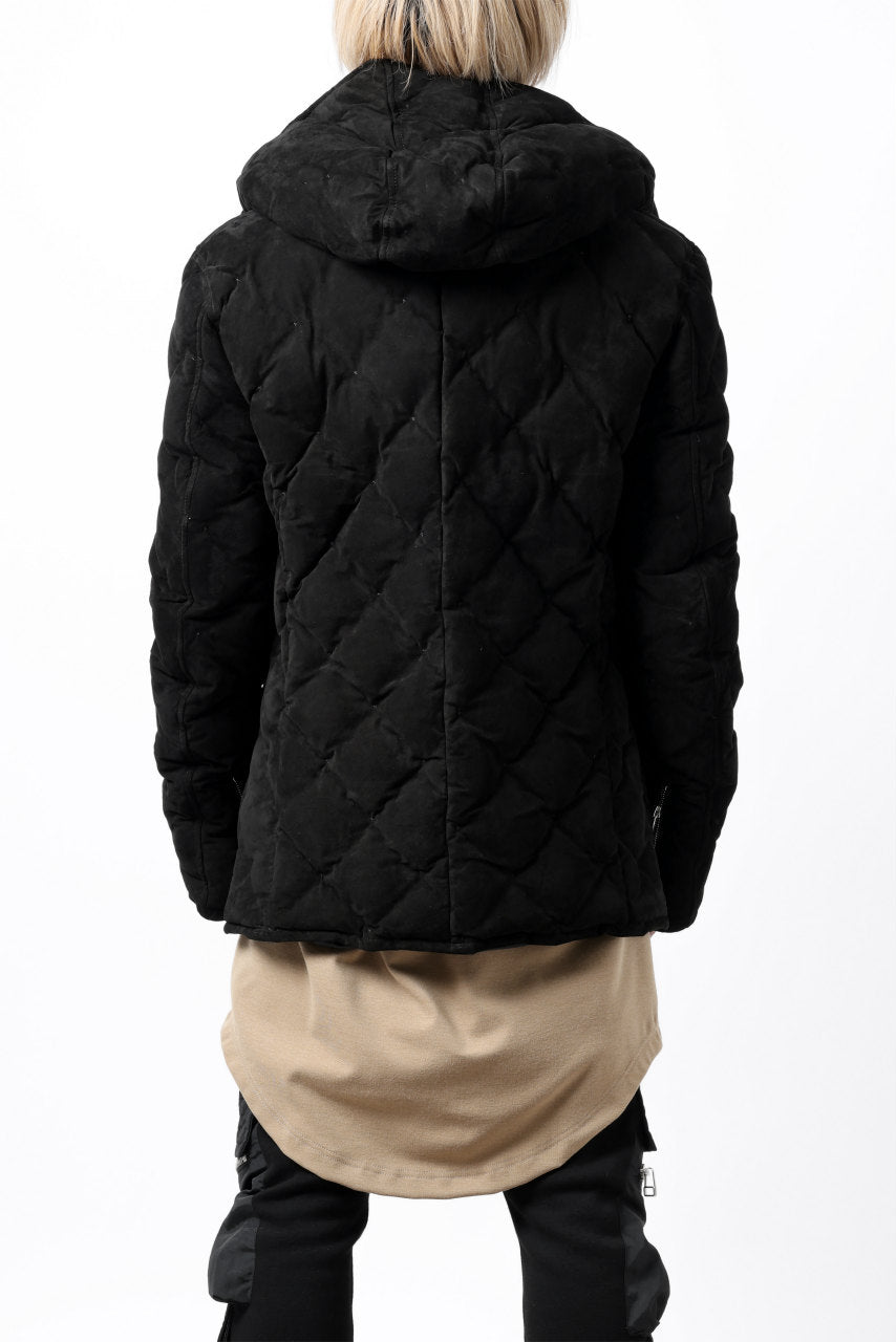 画像をギャラリービューアに読み込む, ISAMU KATAYAMA BACKLASH HOODED DOWN JACKET / KANGAROO REVERSE + POLISH WHITE GOOSE (BLACK)