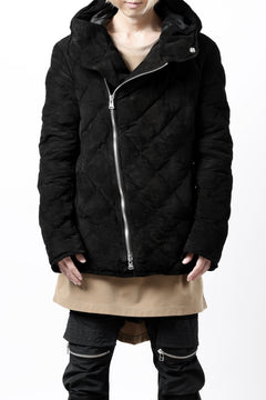 画像をギャラリービューアに読み込む, ISAMU KATAYAMA BACKLASH HOODED DOWN JACKET / KANGAROO REVERSE + POLISH WHITE GOOSE (BLACK)