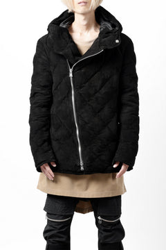 画像をギャラリービューアに読み込む, ISAMU KATAYAMA BACKLASH HOODED DOWN JACKET / KANGAROO REVERSE + POLISH WHITE GOOSE (BLACK)
