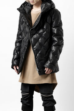 画像をギャラリービューアに読み込む, ISAMU KATAYAMA BACKLASH HOODED DOWN JACKET / LUXURY STEER + POLISH WHITE GOOSE (BLACK)