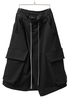 画像をギャラリービューアに読み込む, A.F ARTEFACT TWISTED HAKAMA-CARGO PANTS / COTTON SWEAT (BLACK)