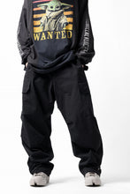 画像をギャラリービューアに読み込む, ISAMU KATAYAMA BACKLASH WIDE CARGO PANTS / STRETCH TYPEWRITER CLOTH (BLACK)