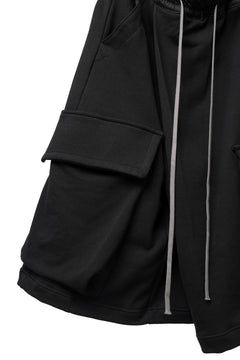 画像をギャラリービューアに読み込む, A.F ARTEFACT TWISTED HAKAMA-CARGO PANTS / COTTON SWEAT (BLACK)