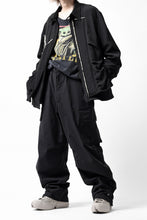 画像をギャラリービューアに読み込む, ISAMU KATAYAMA BACKLASH WIDE CARGO PANTS / STRETCH TYPEWRITER CLOTH (BLACK)