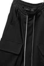 画像をギャラリービューアに読み込む, A.F ARTEFACT TWISTED HAKAMA-CARGO PANTS / COTTON SWEAT (BLACK)