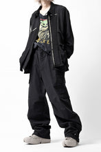画像をギャラリービューアに読み込む, ISAMU KATAYAMA BACKLASH WIDE CARGO PANTS / STRETCH TYPEWRITER CLOTH (BLACK)