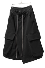 画像をギャラリービューアに読み込む, A.F ARTEFACT TWISTED HAKAMA-CARGO PANTS / COTTON SWEAT (BLACK)