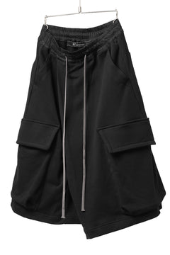 画像をギャラリービューアに読み込む, A.F ARTEFACT TWISTED HAKAMA-CARGO PANTS / COTTON SWEAT (BLACK)