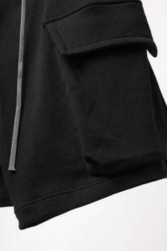 画像をギャラリービューアに読み込む, A.F ARTEFACT TWISTED HAKAMA-CARGO PANTS / COTTON SWEAT (BLACK)