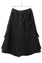 画像をギャラリービューアに読み込む, A.F ARTEFACT TWISTED HAKAMA-CARGO PANTS / COTTON SWEAT (BLACK)