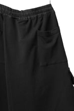 画像をギャラリービューアに読み込む, A.F ARTEFACT TWISTED HAKAMA-CARGO PANTS / COTTON SWEAT (BLACK)