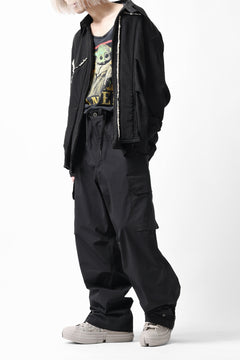 画像をギャラリービューアに読み込む, ISAMU KATAYAMA BACKLASH WIDE CARGO PANTS / STRETCH TYPEWRITER CLOTH (BLACK)