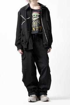 画像をギャラリービューアに読み込む, ISAMU KATAYAMA BACKLASH WIDE CARGO PANTS / STRETCH TYPEWRITER CLOTH (BLACK)