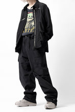 画像をギャラリービューアに読み込む, ISAMU KATAYAMA BACKLASH WIDE CARGO PANTS / STRETCH TYPEWRITER CLOTH (BLACK)