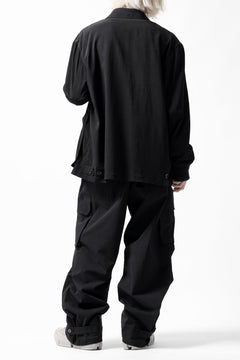 画像をギャラリービューアに読み込む, ISAMU KATAYAMA BACKLASH WIDE CARGO PANTS / STRETCH TYPEWRITER CLOTH (BLACK)