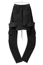 画像をギャラリービューアに読み込む, A.F ARTEFACT FLAP-DETAIL SLIM CARGO PANTS / HI-STRETCH DENIM (BLACK)