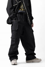 画像をギャラリービューアに読み込む, ISAMU KATAYAMA BACKLASH WIDE CARGO PANTS / STRETCH TYPEWRITER CLOTH (BLACK)