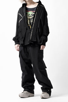 画像をギャラリービューアに読み込む, ISAMU KATAYAMA BACKLASH WIDE CARGO PANTS / STRETCH TYPEWRITER CLOTH (BLACK)