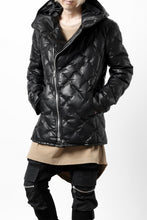 画像をギャラリービューアに読み込む, ISAMU KATAYAMA BACKLASH HOODED DOWN JACKET / LUXURY STEER + POLISH WHITE GOOSE (BLACK)