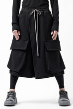 画像をギャラリービューアに読み込む, A.F ARTEFACT TWISTED HAKAMA-CARGO PANTS / COTTON SWEAT (BLACK)