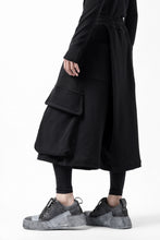 画像をギャラリービューアに読み込む, A.F ARTEFACT TWISTED HAKAMA-CARGO PANTS / COTTON SWEAT (BLACK)