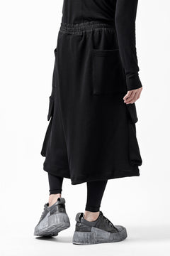 画像をギャラリービューアに読み込む, A.F ARTEFACT TWISTED HAKAMA-CARGO PANTS / COTTON SWEAT (BLACK)