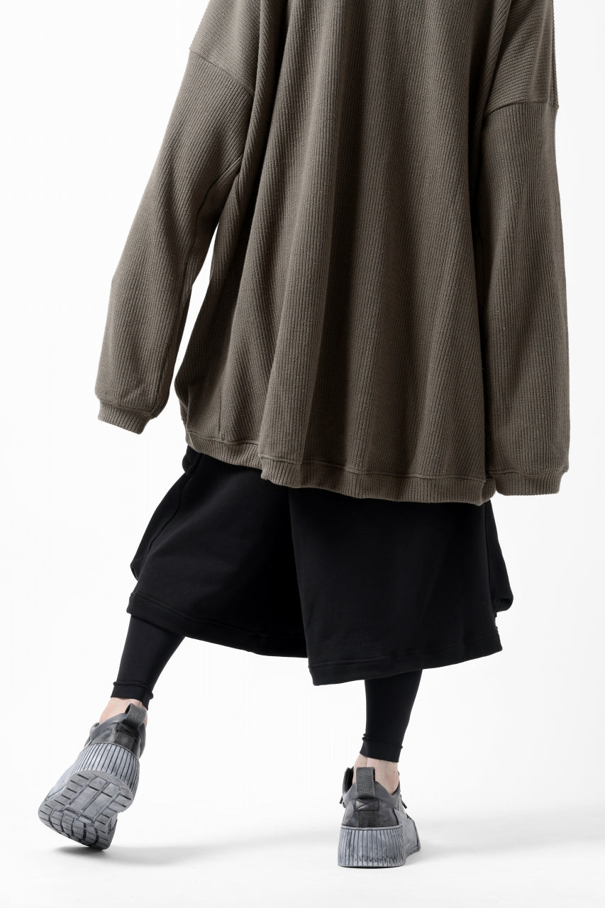 画像をギャラリービューアに読み込む, A.F ARTEFACT TWISTED HAKAMA-CARGO PANTS / COTTON SWEAT (BLACK)