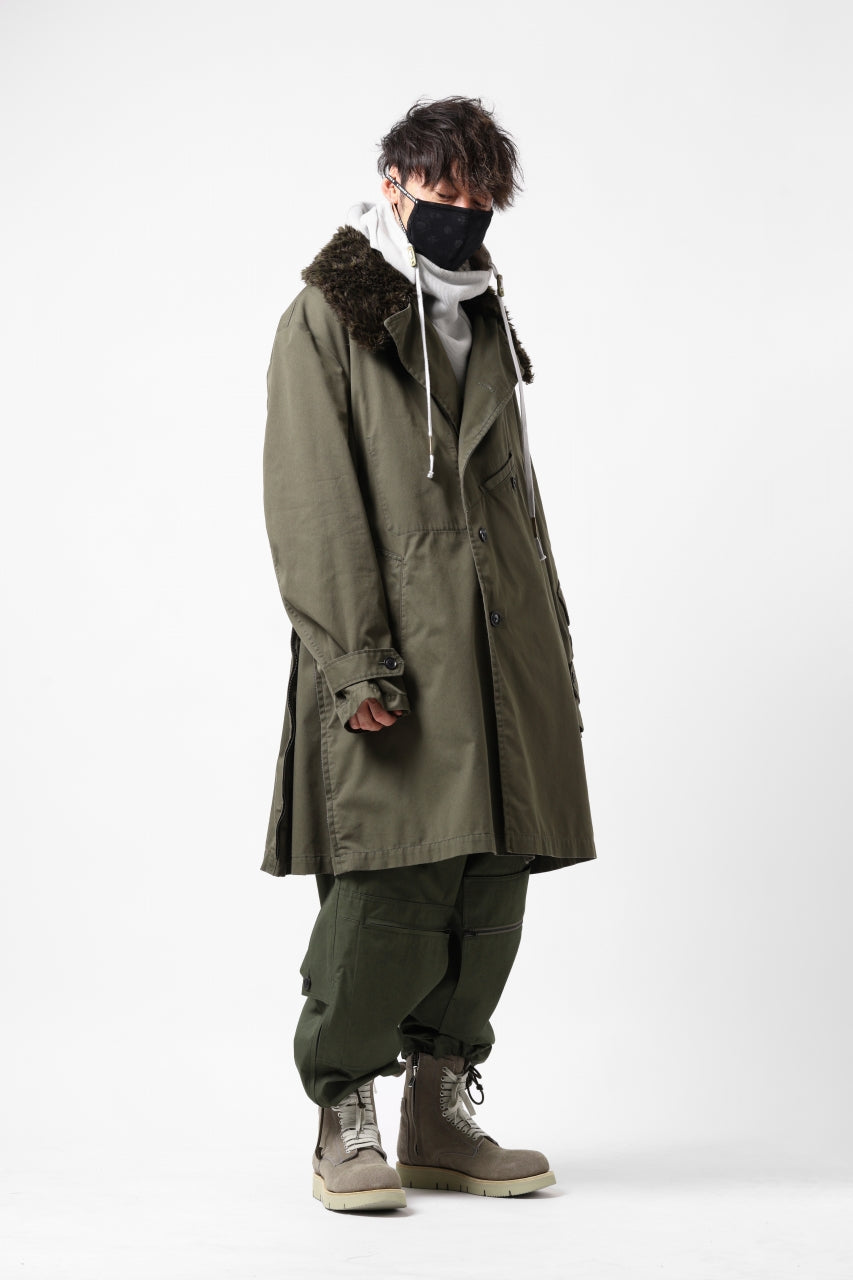 Load image into Gallery viewer, Y's BANG ON! No.186 SEMI DOUBLE HALF COAT / T/C TWILL (KHAKI)