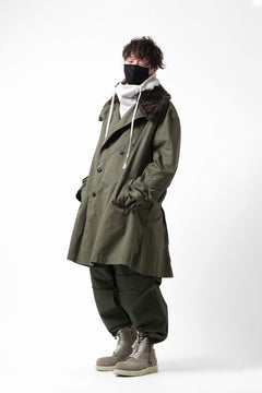 Load image into Gallery viewer, Y's BANG ON! No.186 SEMI DOUBLE HALF COAT / T/C TWILL (KHAKI)