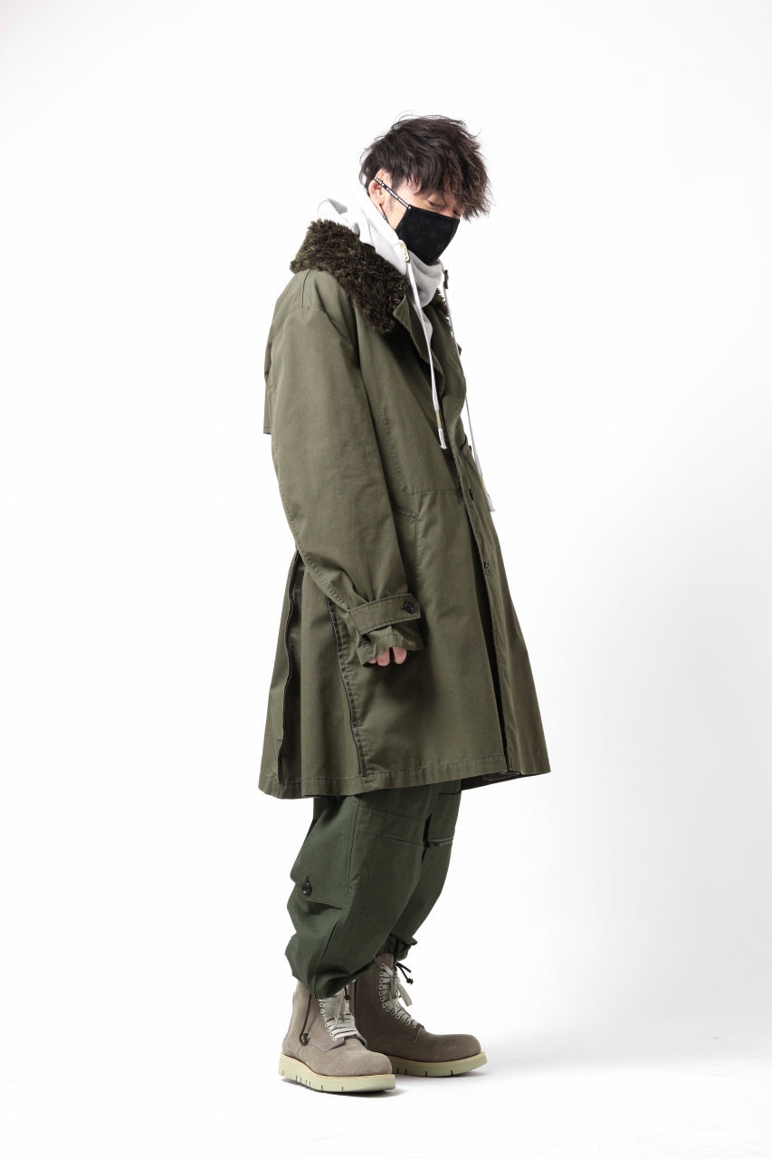 Load image into Gallery viewer, Y's BANG ON! No.186 SEMI DOUBLE HALF COAT / T/C TWILL (KHAKI)