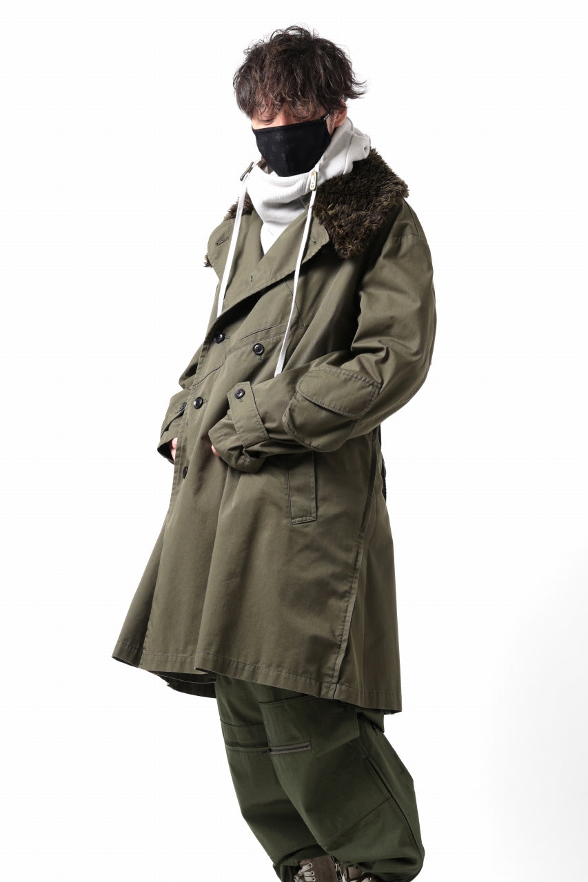 Load image into Gallery viewer, Y's BANG ON! No.186 SEMI DOUBLE HALF COAT / T/C TWILL (KHAKI)
