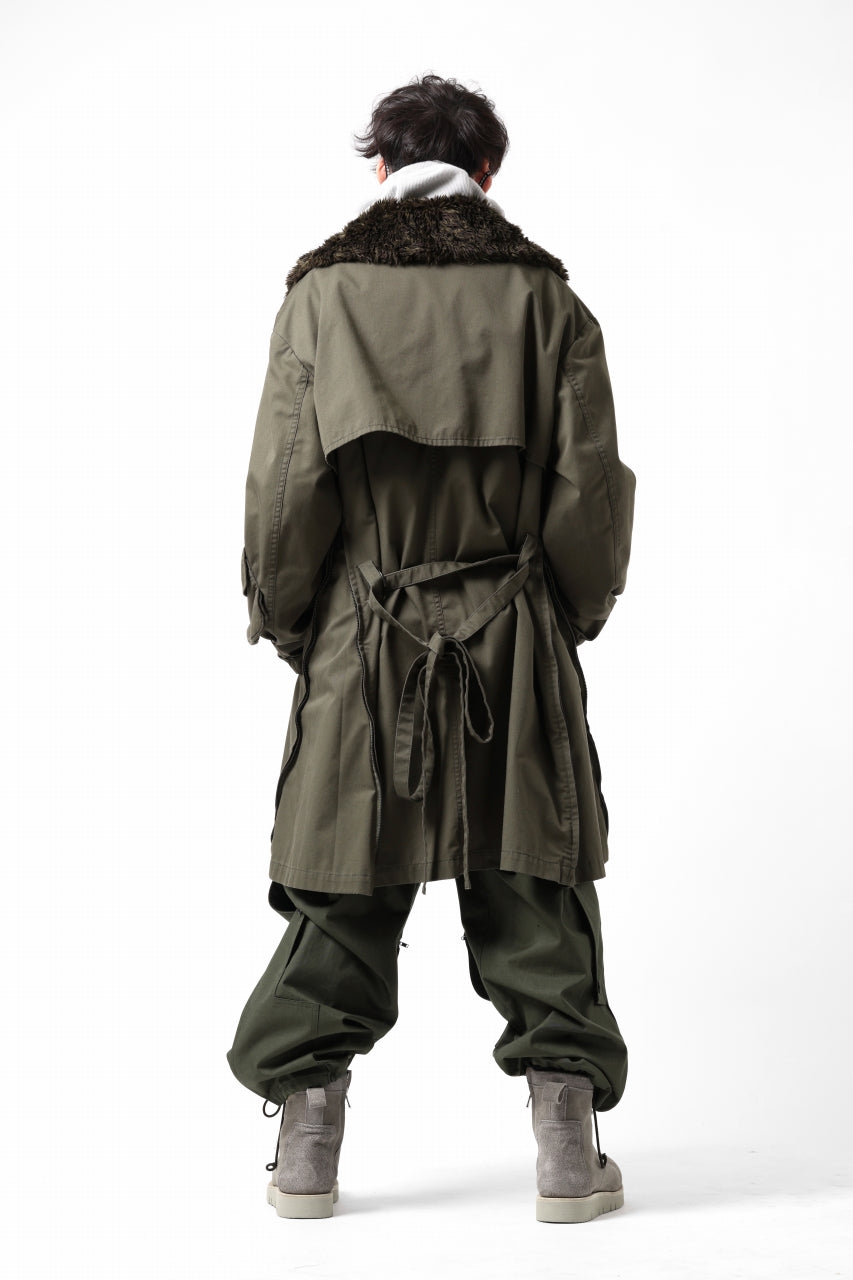 Load image into Gallery viewer, Y's BANG ON! No.186 SEMI DOUBLE HALF COAT / T/C TWILL (KHAKI)