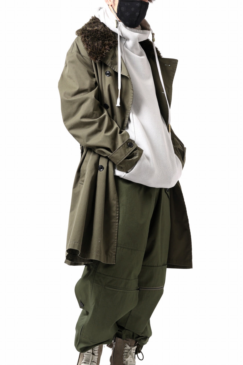 Load image into Gallery viewer, Y's BANG ON! No.186 SEMI DOUBLE HALF COAT / T/C TWILL (KHAKI)