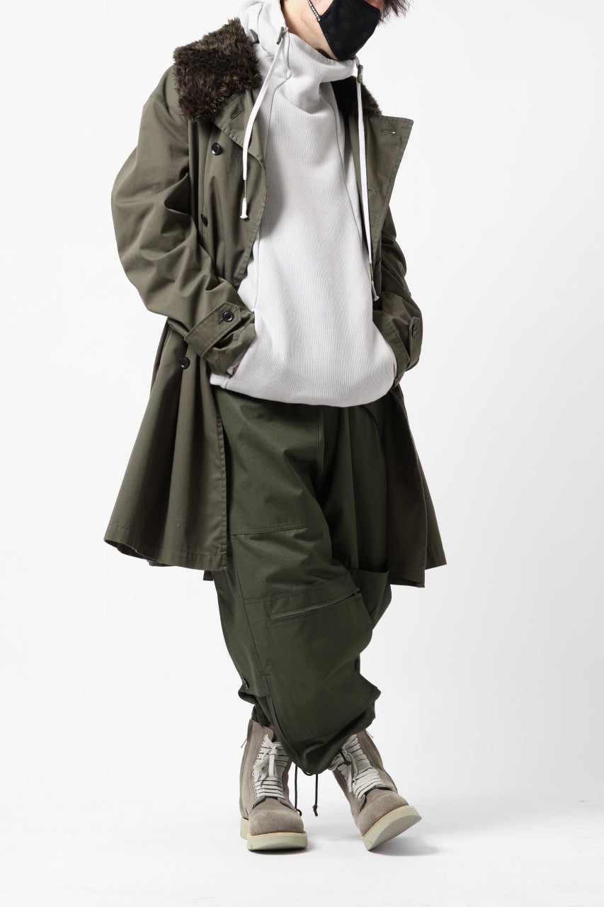 Load image into Gallery viewer, Y's BANG ON! No.186 SEMI DOUBLE HALF COAT / T/C TWILL (KHAKI)