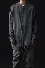 Load image into Gallery viewer, daub STRIPE LONG SHIRT / COLD DYED SOFT TWILL (GREY)