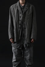 Load image into Gallery viewer, daub STRIPE LONG SHIRT / COLD DYED SOFT TWILL (GREY)