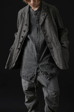 Load image into Gallery viewer, daub STRIPE LONG SHIRT / COLD DYED SOFT TWILL (GREY)