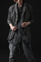 Load image into Gallery viewer, daub STRIPE LONG SHIRT / COLD DYED SOFT TWILL (GREY)
