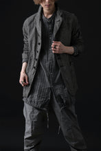 Load image into Gallery viewer, daub STRIPE LONG SHIRT / COLD DYED SOFT TWILL (GREY)