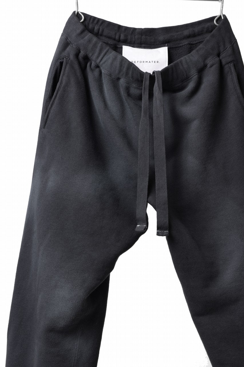 画像をギャラリービューアに読み込む, DEFORMATER.® THREE PROCESSING SWEAT JOGGER PANT - DYED/BIO/FROST EFFECT (VINTAGE BLACK)