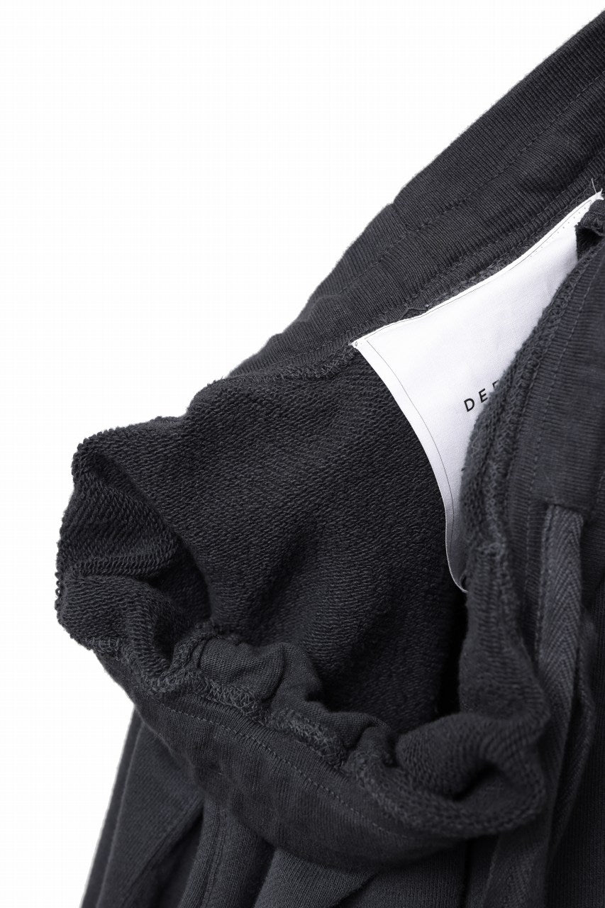 画像をギャラリービューアに読み込む, DEFORMATER.® THREE PROCESSING SWEAT JOGGER PANT - DYED/BIO/FROST EFFECT (VINTAGE BLACK)