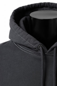 画像をギャラリービューアに読み込む, DEFORMATER.® THREE PROCESSING SWEAT HOODIE - DYED/BIO/FROST EFFECT (VINTAGE BLACK)