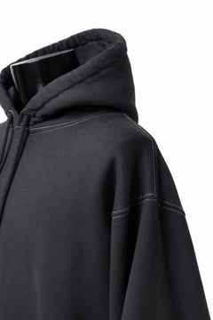 画像をギャラリービューアに読み込む, DEFORMATER.® THREE PROCESSING SWEAT HOODIE - DYED/BIO/FROST EFFECT (VINTAGE BLACK)