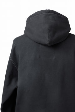 画像をギャラリービューアに読み込む, DEFORMATER.® THREE PROCESSING SWEAT HOODIE - DYED/BIO/FROST EFFECT (VINTAGE BLACK)