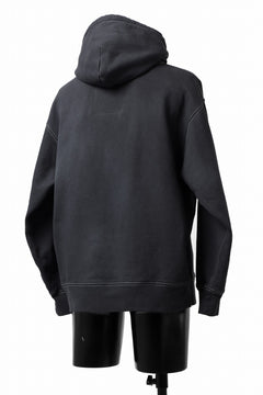 画像をギャラリービューアに読み込む, DEFORMATER.® THREE PROCESSING SWEAT HOODIE - DYED/BIO/FROST EFFECT (VINTAGE BLACK)