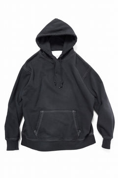 画像をギャラリービューアに読み込む, DEFORMATER.® THREE PROCESSING SWEAT HOODIE - DYED/BIO/FROST EFFECT (VINTAGE BLACK)