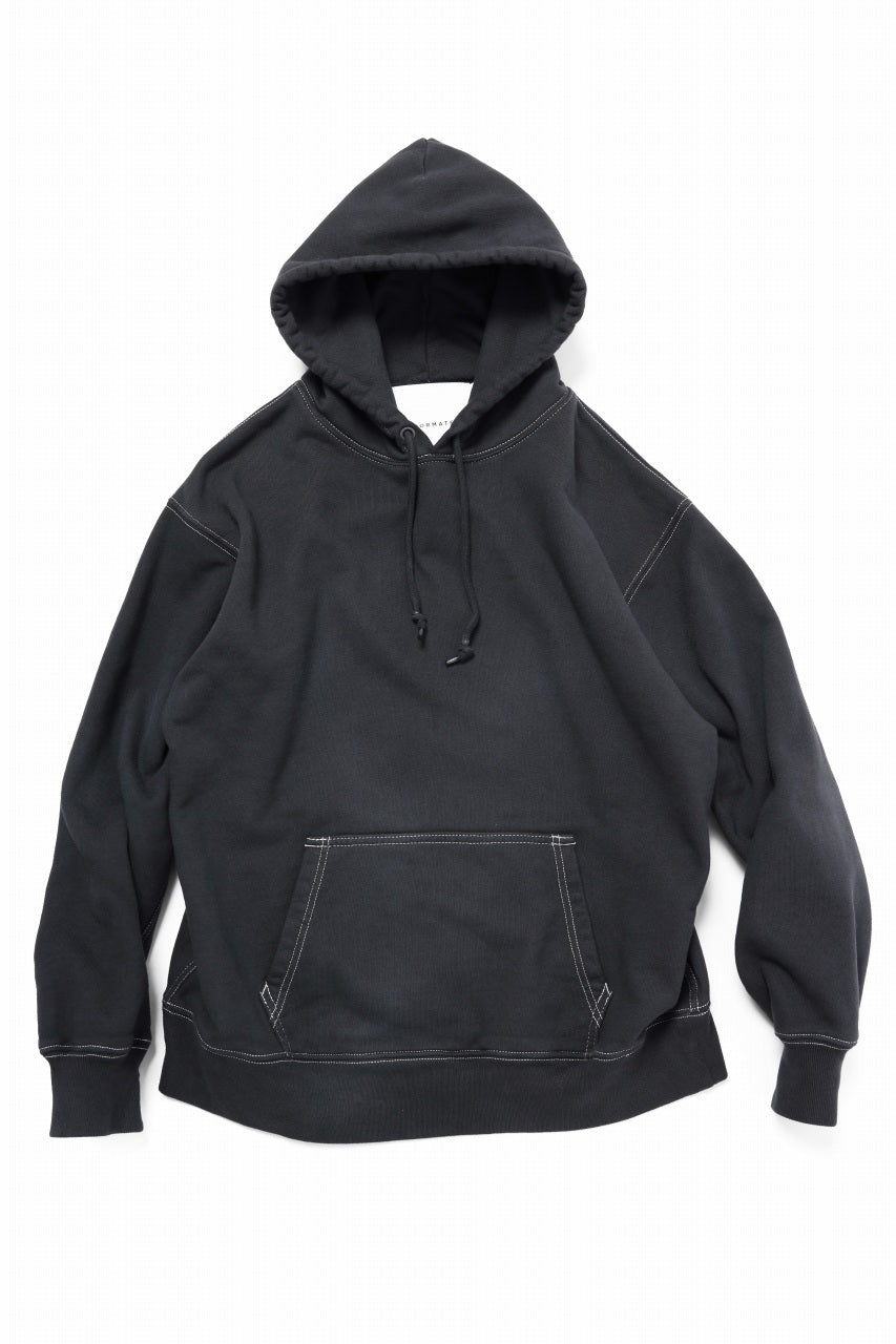 画像をギャラリービューアに読み込む, DEFORMATER.® THREE PROCESSING SWEAT HOODIE - DYED/BIO/FROST EFFECT (VINTAGE BLACK)