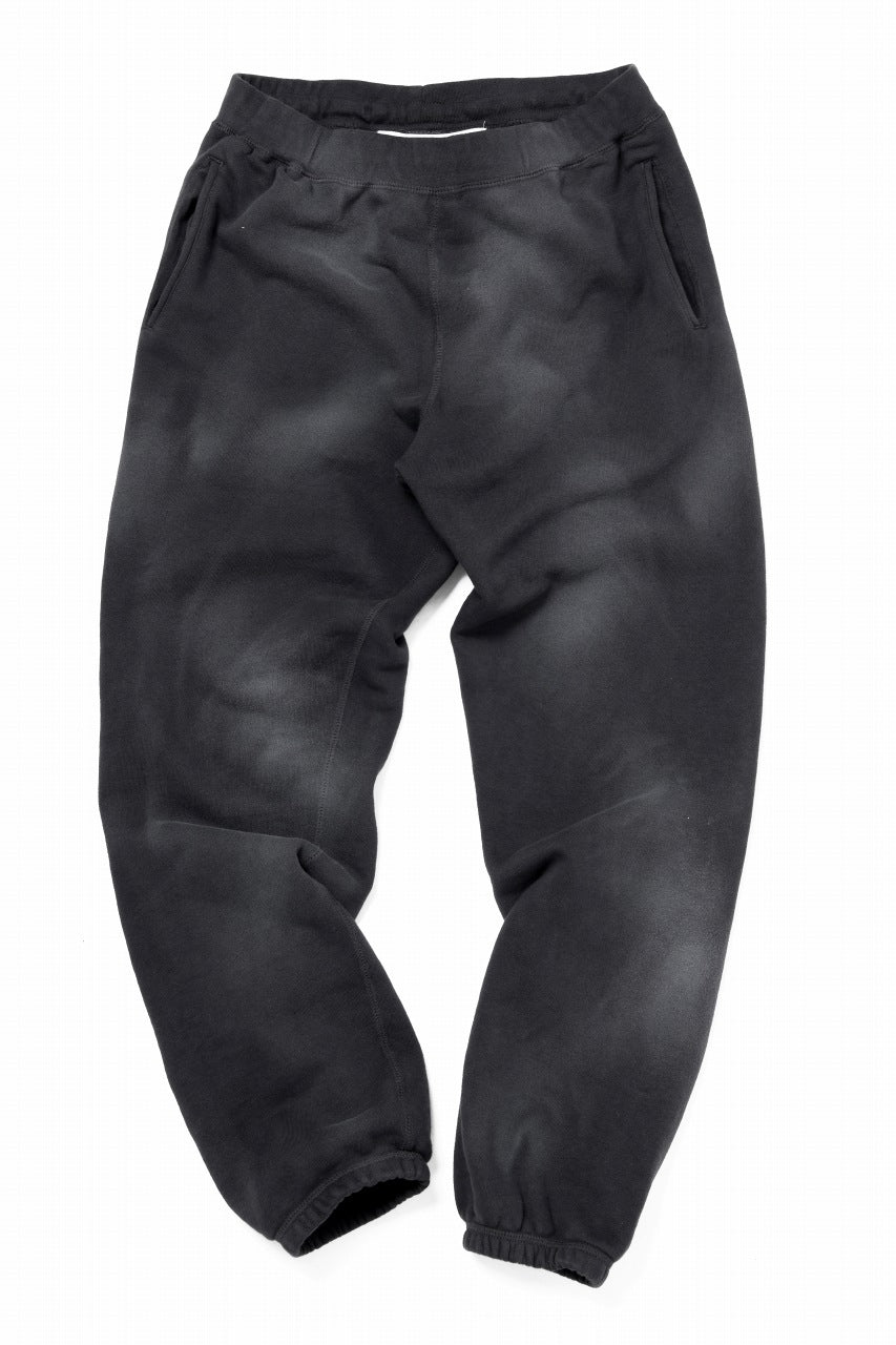 画像をギャラリービューアに読み込む, DEFORMATER.® THREE PROCESSING SWEAT JOGGER PANT - DYED/BIO/FROST EFFECT (VINTAGE BLACK)